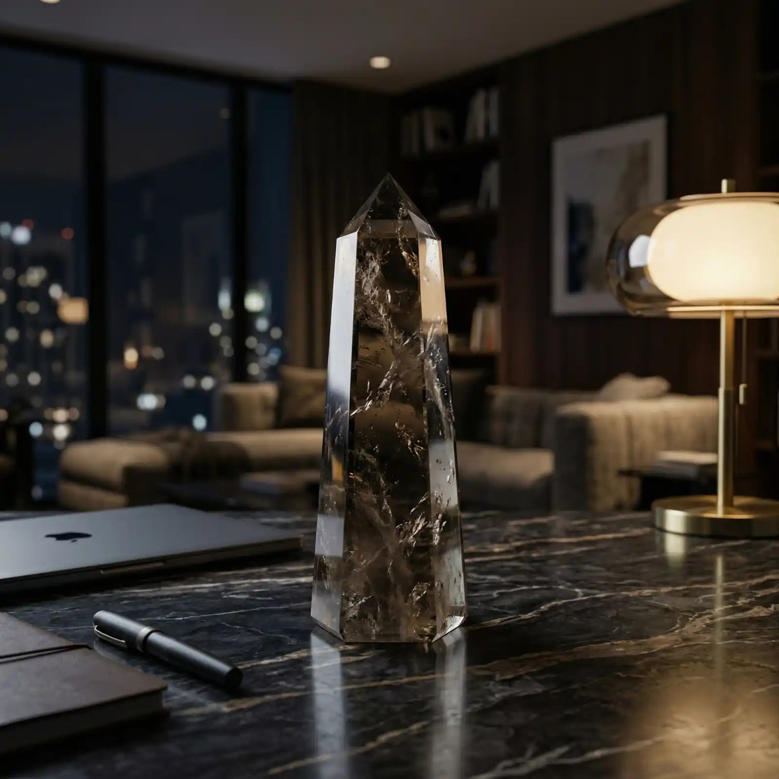 Somna Aura | The Shield - Smokey Quartz Point for Grounding