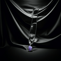 Ethereal Raw Amethyst Crystal Pendant Necklace