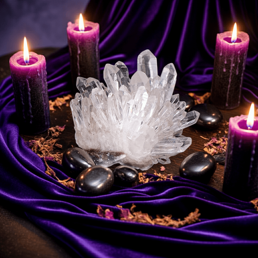 Raw Clear Quartz Cluster – Mystical Energy & Aura Stone