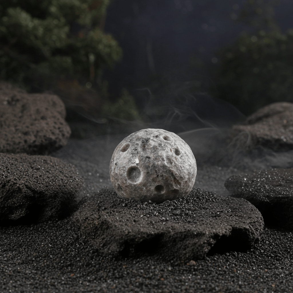 Natural Fire Obsidian Moon – Raw Crystal Energy Orb