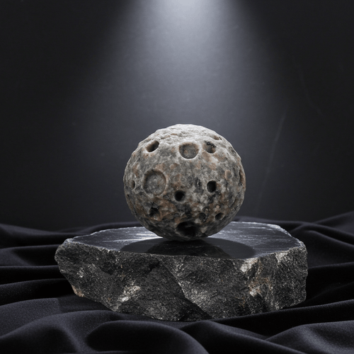 Natural Fire Obsidian Moon – Raw Crystal Energy Orb